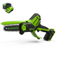 Цепная мини-пила Greenworks 24V G24MCS10 (10 см) аккумуляторная в Туле